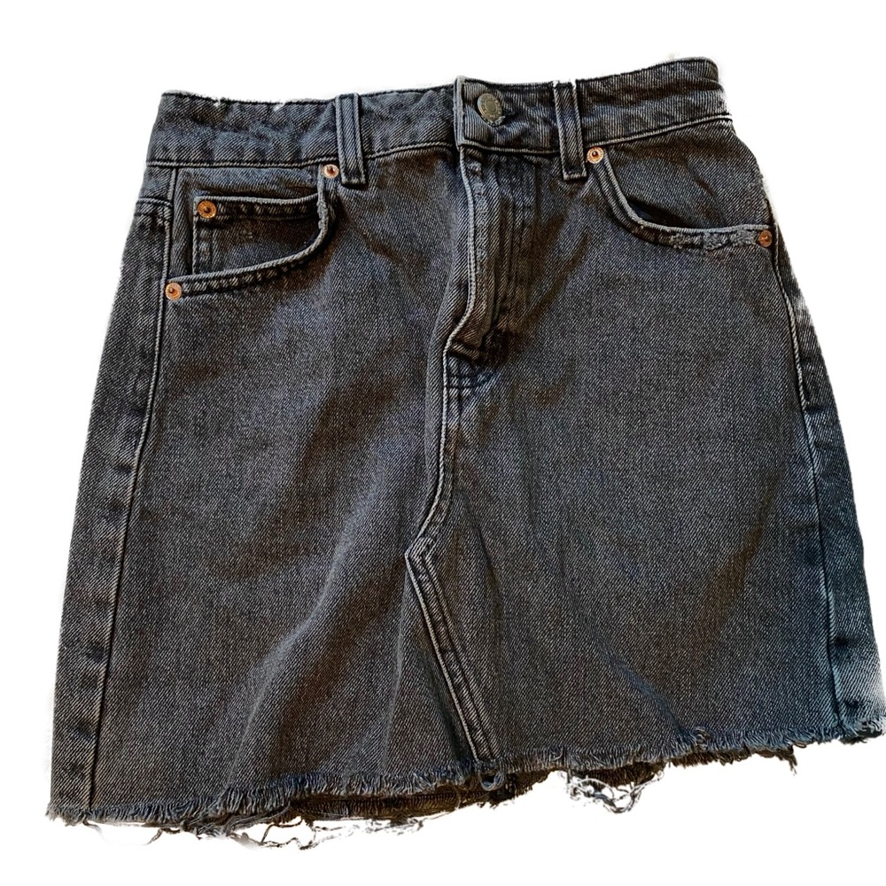 TOPSHOP black jean skirt
